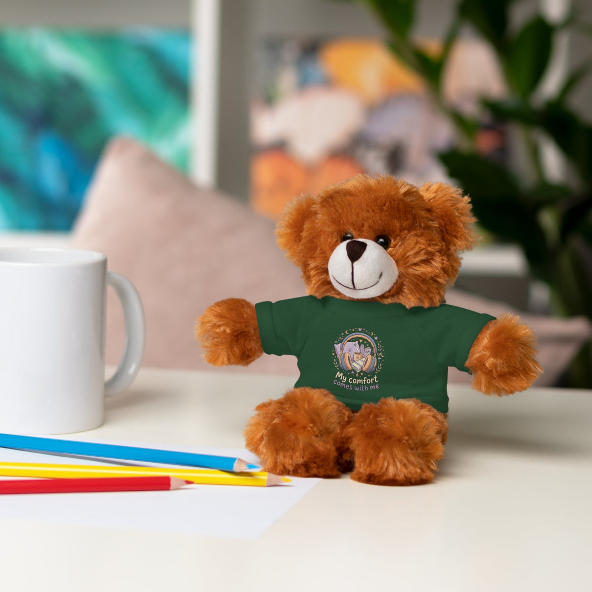 Plush Bear with Tee – "My Comfort Starts With You" Comforting Gift Teddy - Estrella & The Stars