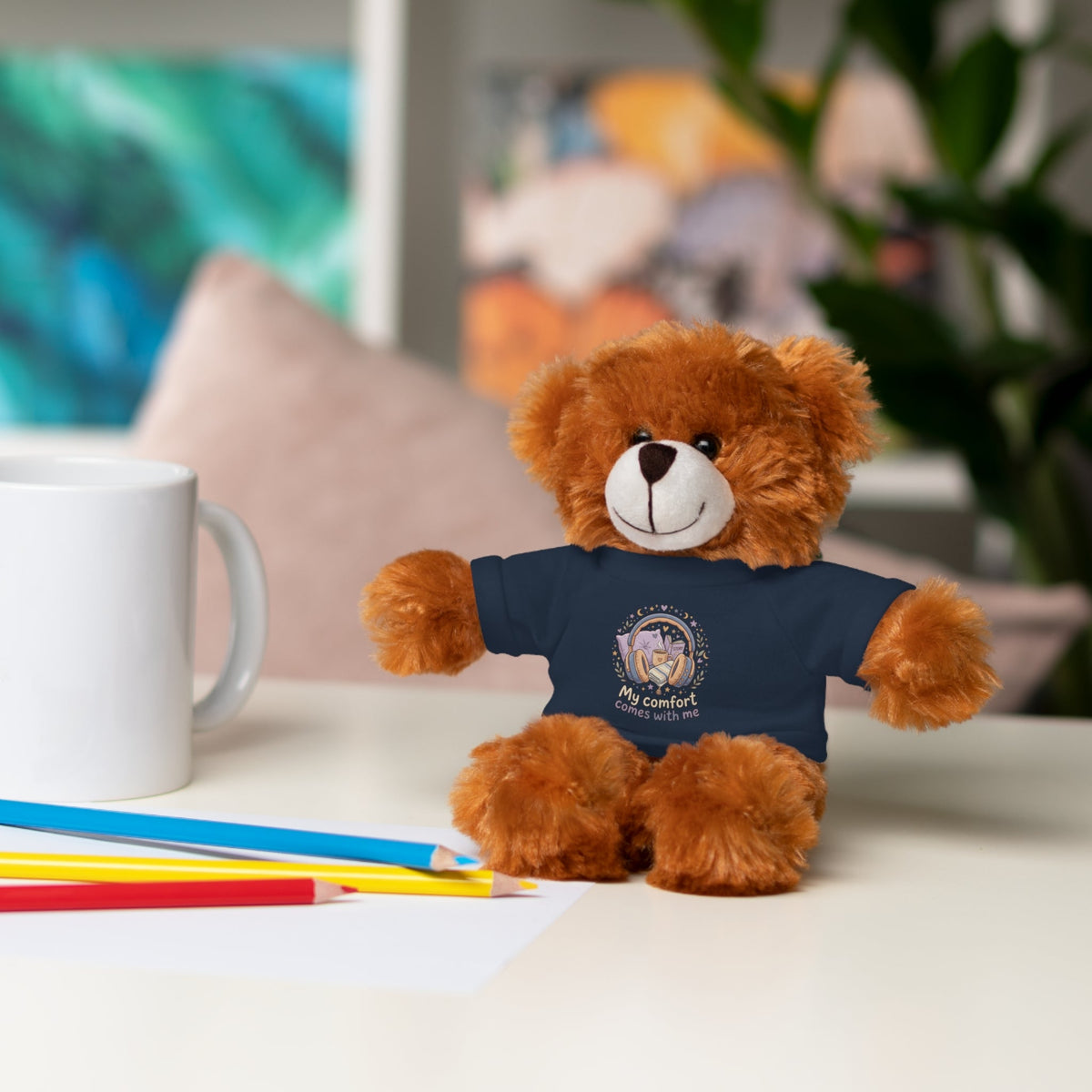 Plush Bear with Tee – "My Comfort Starts With You" Comforting Gift Teddy - Estrella & The Stars