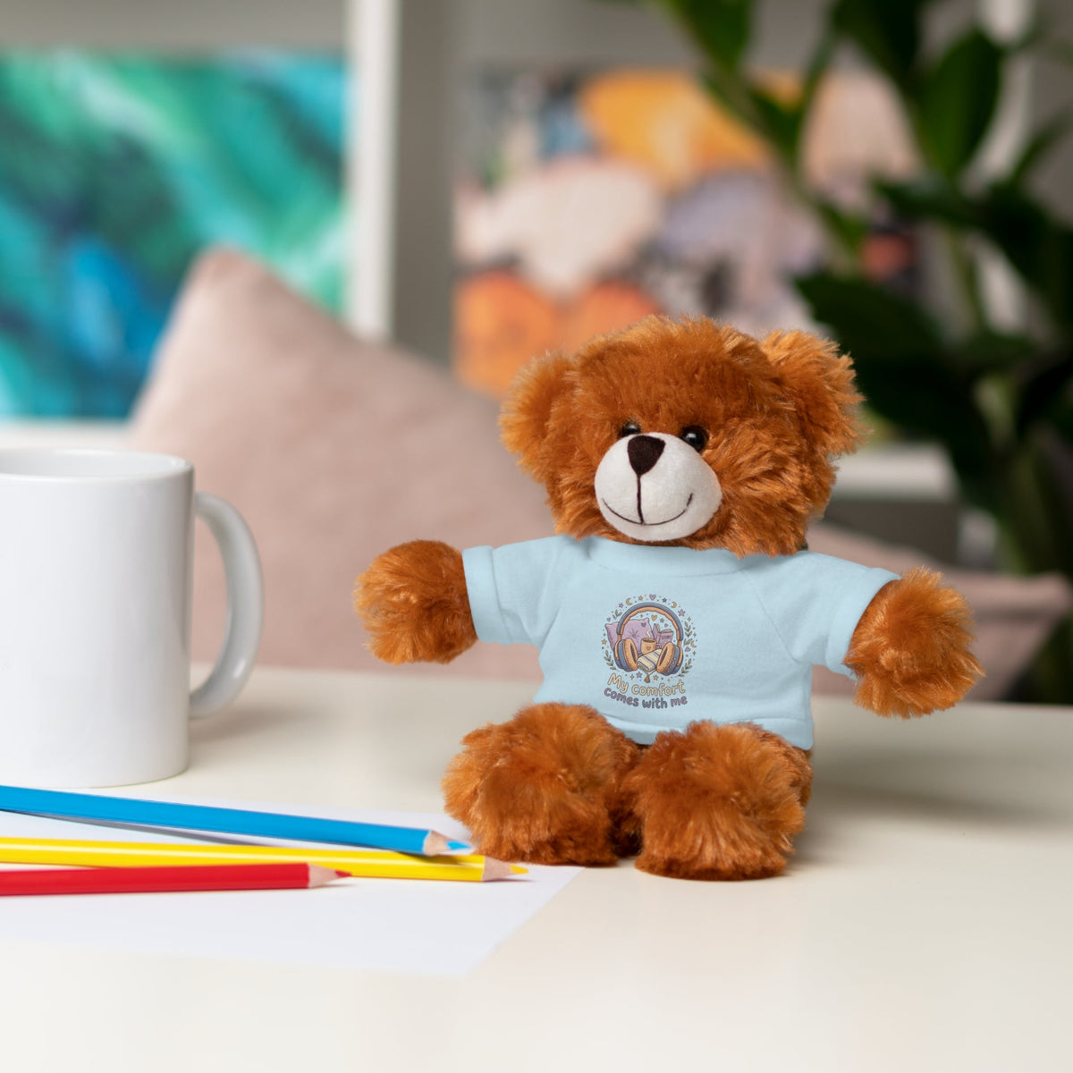 Plush Bear with Tee – "My Comfort Starts With You" Comforting Gift Teddy - Estrella & The Stars