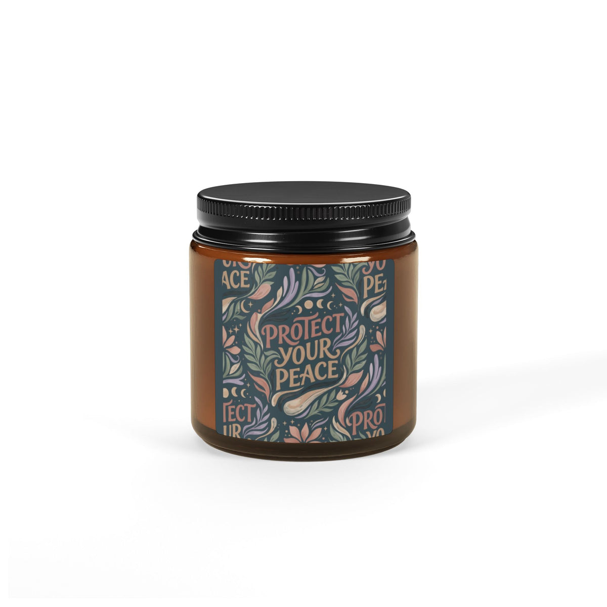 Protect Your Peace Soy Candle — Scented Amber Jar (Multiple Sizes) - Estrella & The Stars