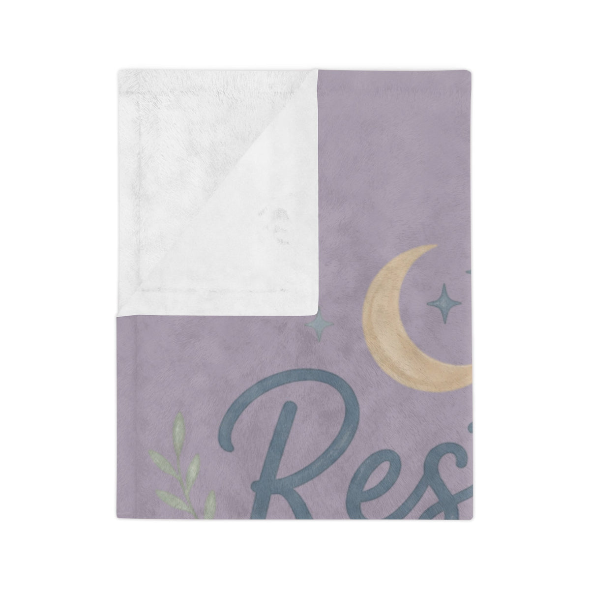 Rest Is Productive Plush Blanket — Lavender Velveteen Microfiber - Estrella & The Stars