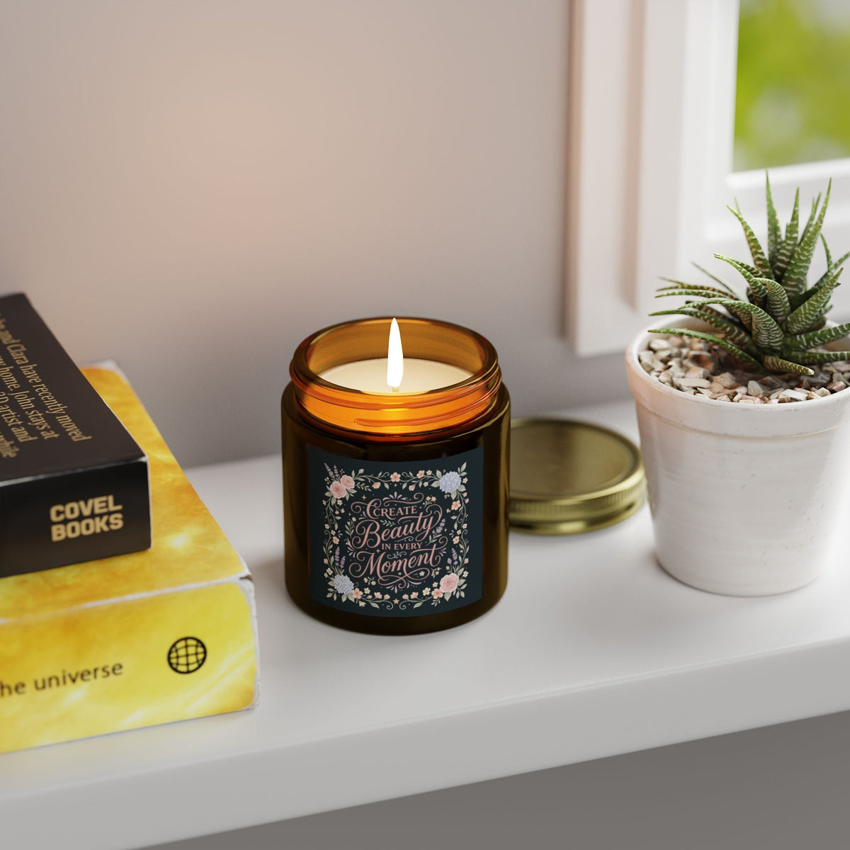 Scented Candle — Coconut Apricot Wax (Create Beauty in Every Moment) - Estrella & The Stars