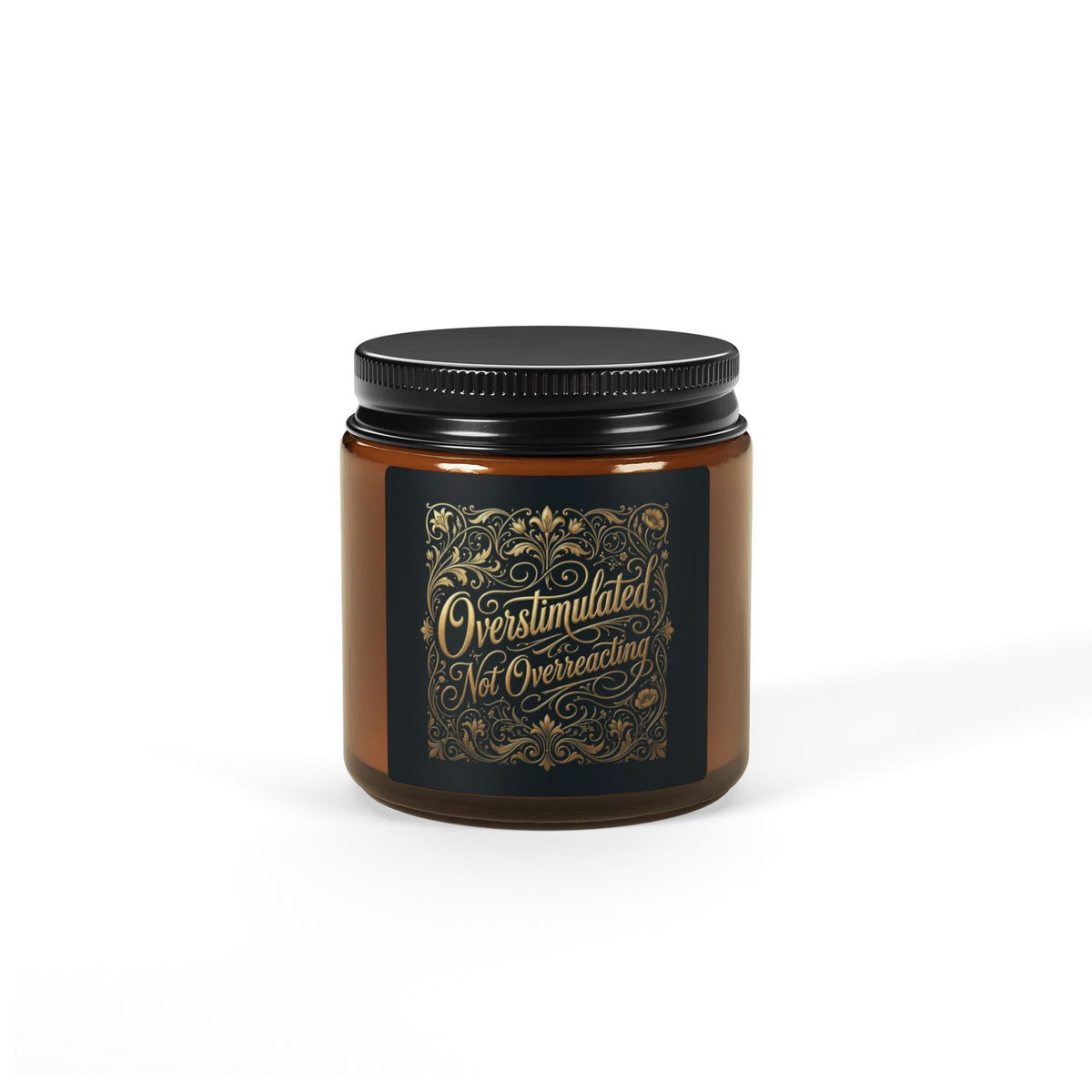 Soy Candle — “Overstimulated, Not Overreacting” Amber Jar (Aromatherapy Gift) - Estrella & The Stars