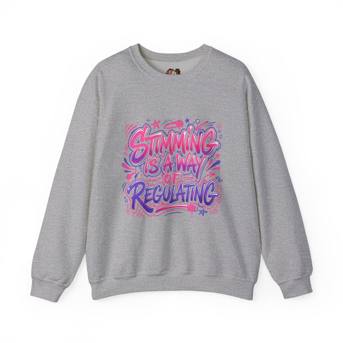Stimming Is A Way Of Regulating Crewneck Sweatshirt — Neurodivergent Autism Pride Pullover - Estrella & The Stars