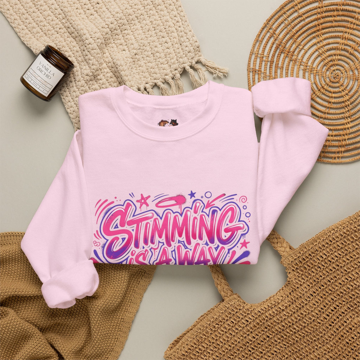 Stimming Is A Way Of Regulating Crewneck Sweatshirt — Neurodivergent Autism Pride Pullover - Estrella & The Stars