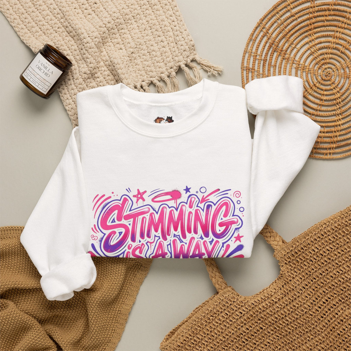 Stimming Is A Way Of Regulating Crewneck Sweatshirt — Neurodivergent Autism Pride Pullover - Estrella & The Stars