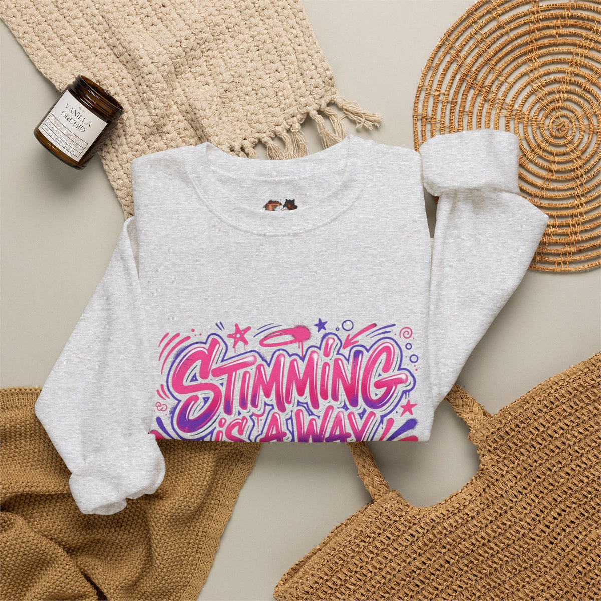 Stimming Is A Way Of Regulating Crewneck Sweatshirt — Neurodivergent Autism Pride Pullover - Estrella & The Stars