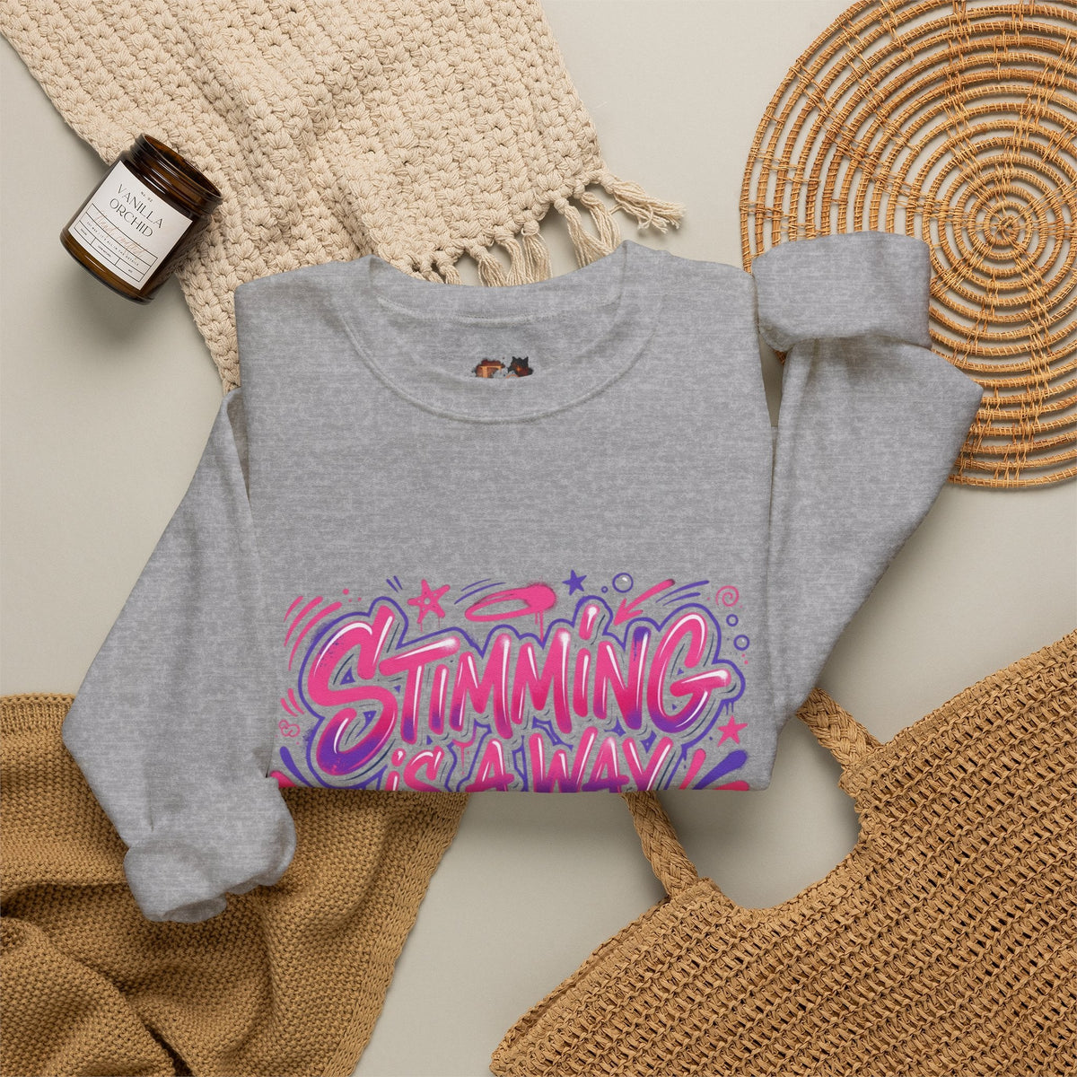 Stimming Is A Way Of Regulating Crewneck Sweatshirt — Neurodivergent Autism Pride Pullover - Estrella & The Stars