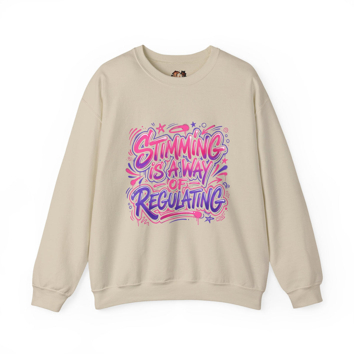 Stimming Is A Way Of Regulating Crewneck Sweatshirt — Neurodivergent Autism Pride Pullover - Estrella & The Stars