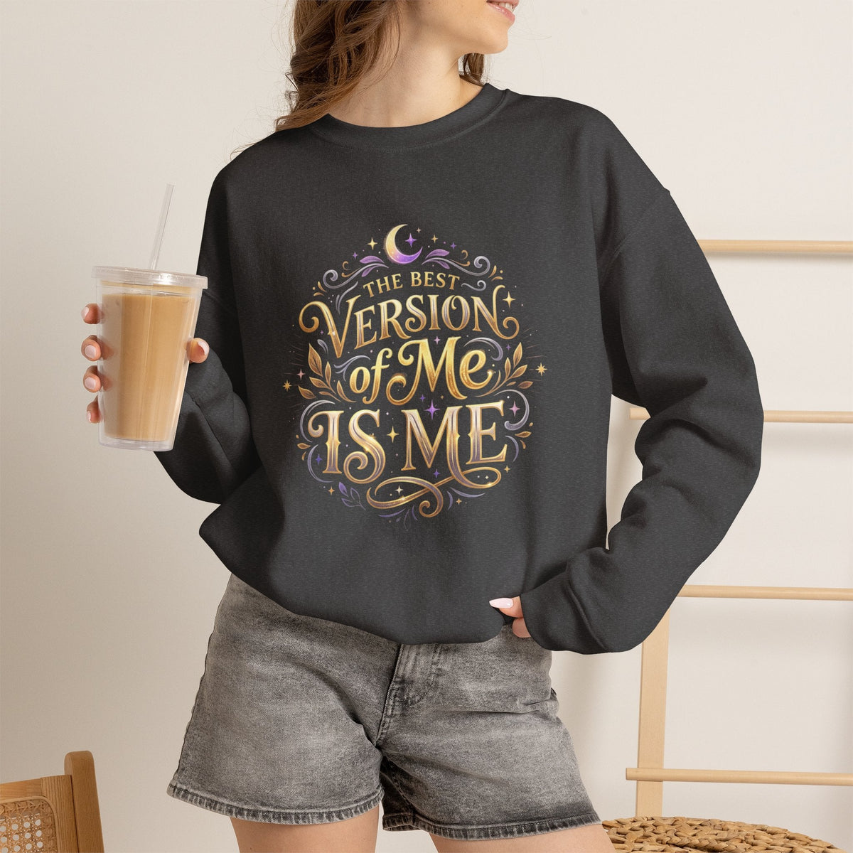 The Best Version of Me Crewneck Sweatshirt – Inspirational Self-Love Pullover - Estrella & The Stars