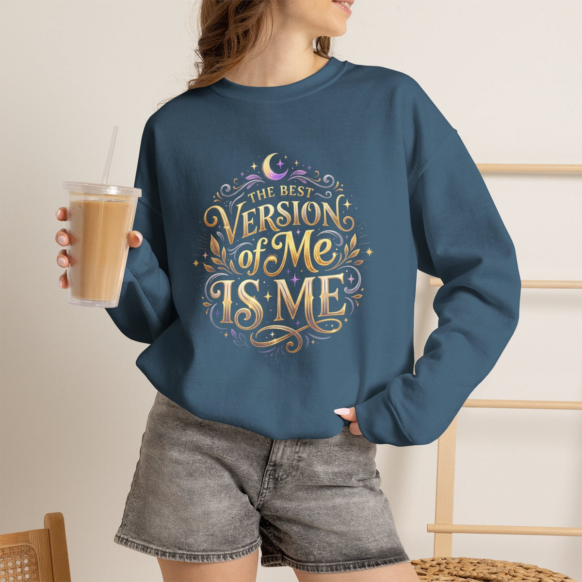 The Best Version of Me Crewneck Sweatshirt – Inspirational Self-Love Pullover - Estrella & The Stars