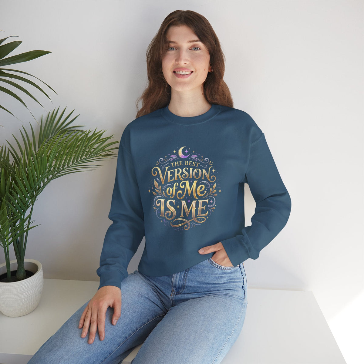 The Best Version of Me Crewneck Sweatshirt – Inspirational Self-Love Pullover - Estrella & The Stars