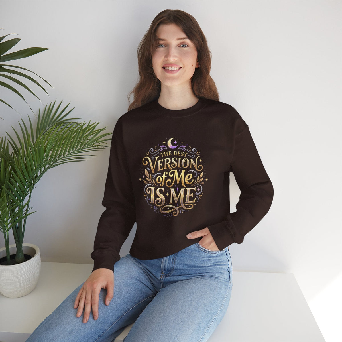 The Best Version of Me Crewneck Sweatshirt – Inspirational Self-Love Pullover - Estrella & The Stars