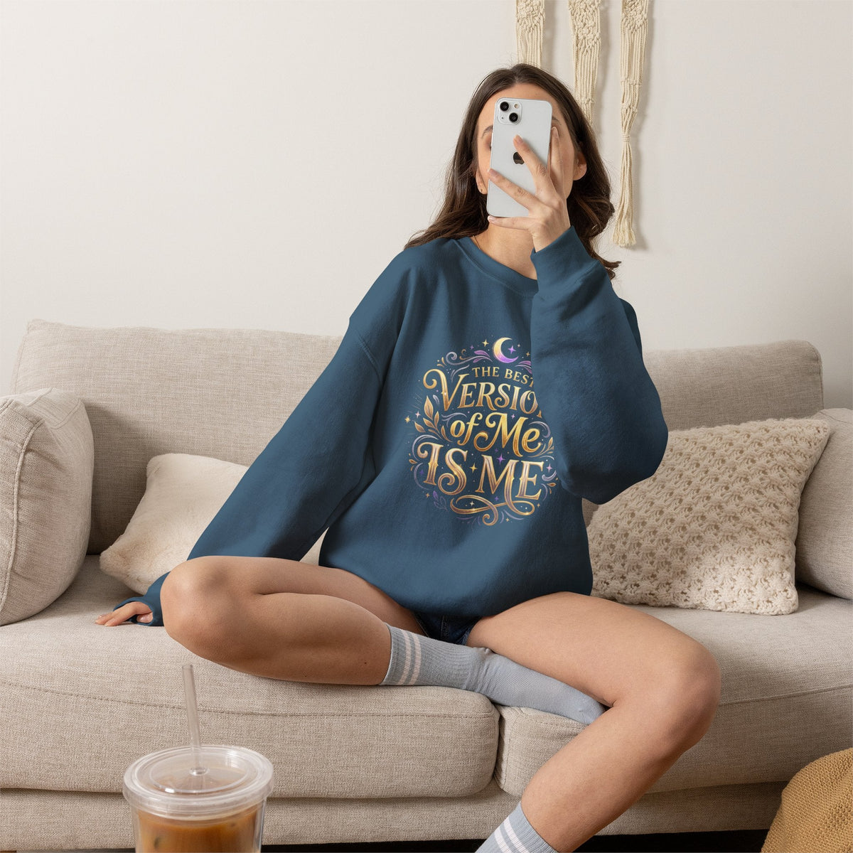 The Best Version of Me Crewneck Sweatshirt – Inspirational Self-Love Pullover - Estrella & The Stars