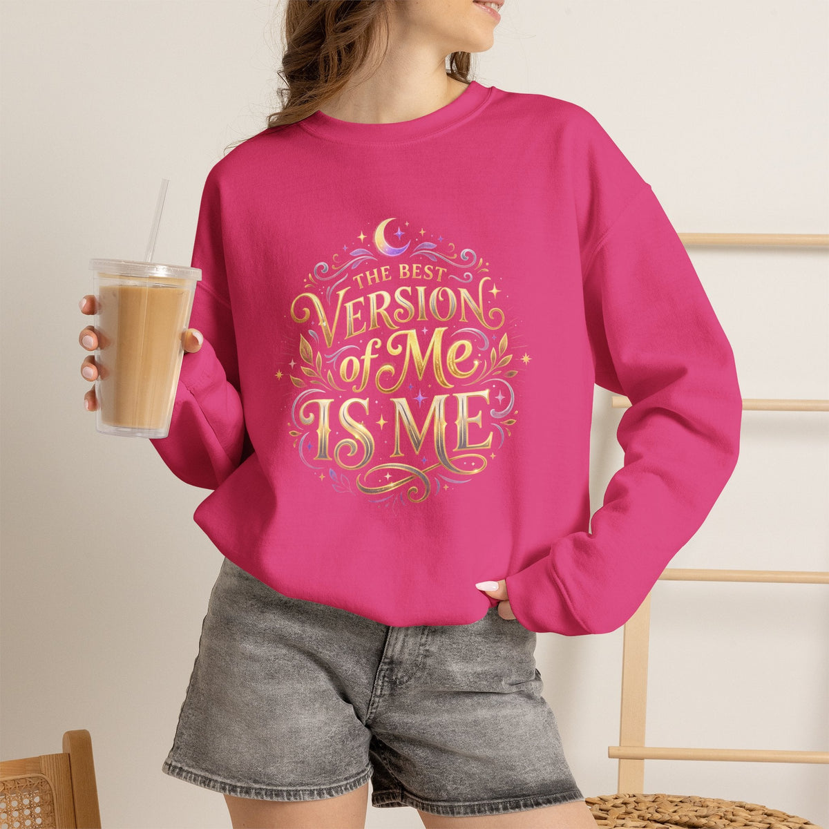 The Best Version of Me Crewneck Sweatshirt – Inspirational Self-Love Pullover - Estrella & The Stars