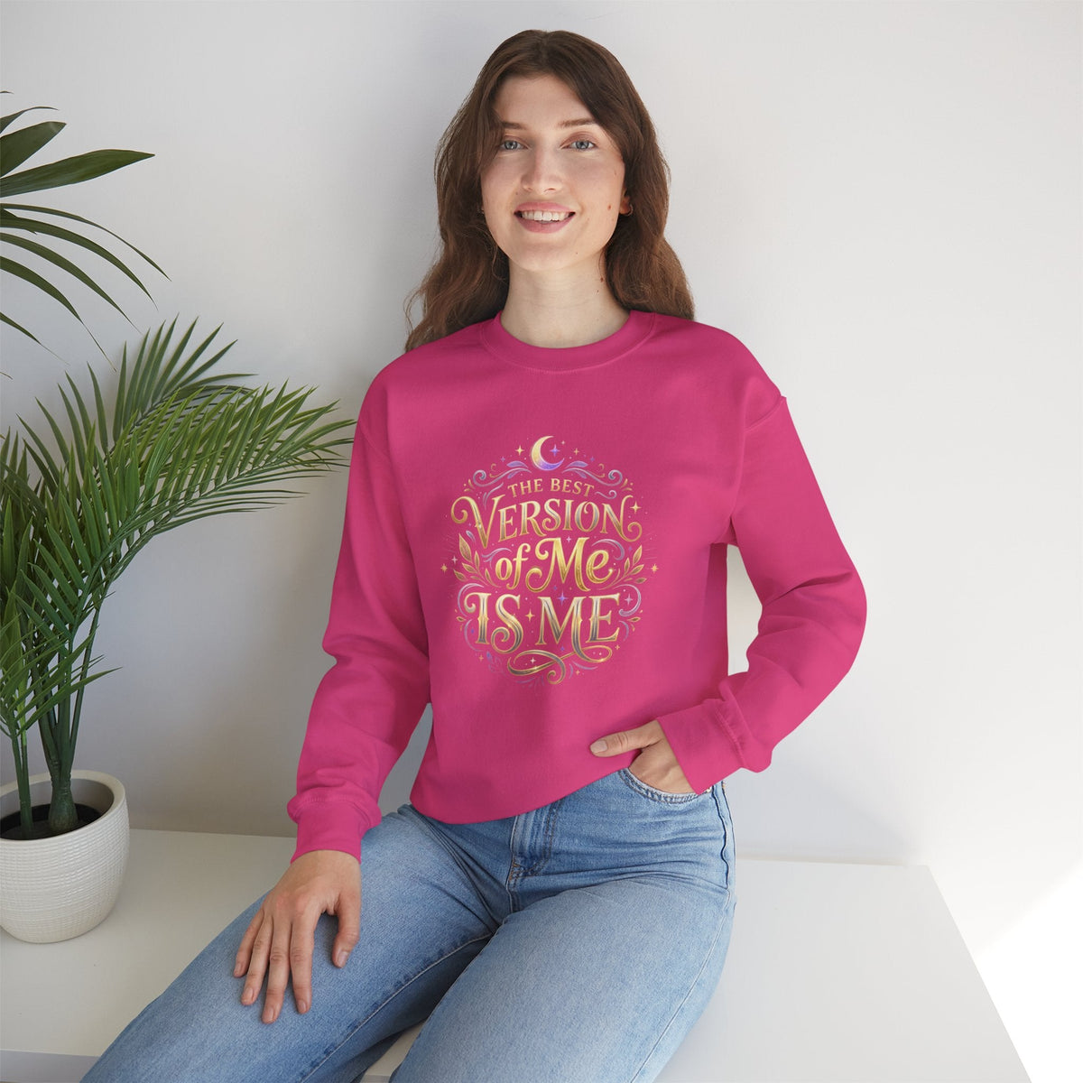 The Best Version of Me Crewneck Sweatshirt – Inspirational Self-Love Pullover - Estrella & The Stars