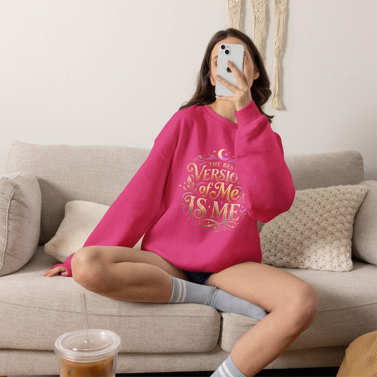 The Best Version of Me Crewneck Sweatshirt – Inspirational Self-Love Pullover - Estrella & The Stars
