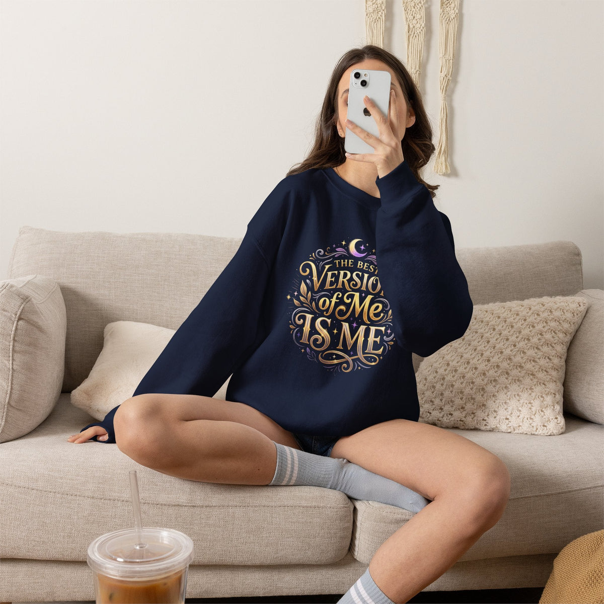 The Best Version of Me Crewneck Sweatshirt – Inspirational Self-Love Pullover - Estrella & The Stars
