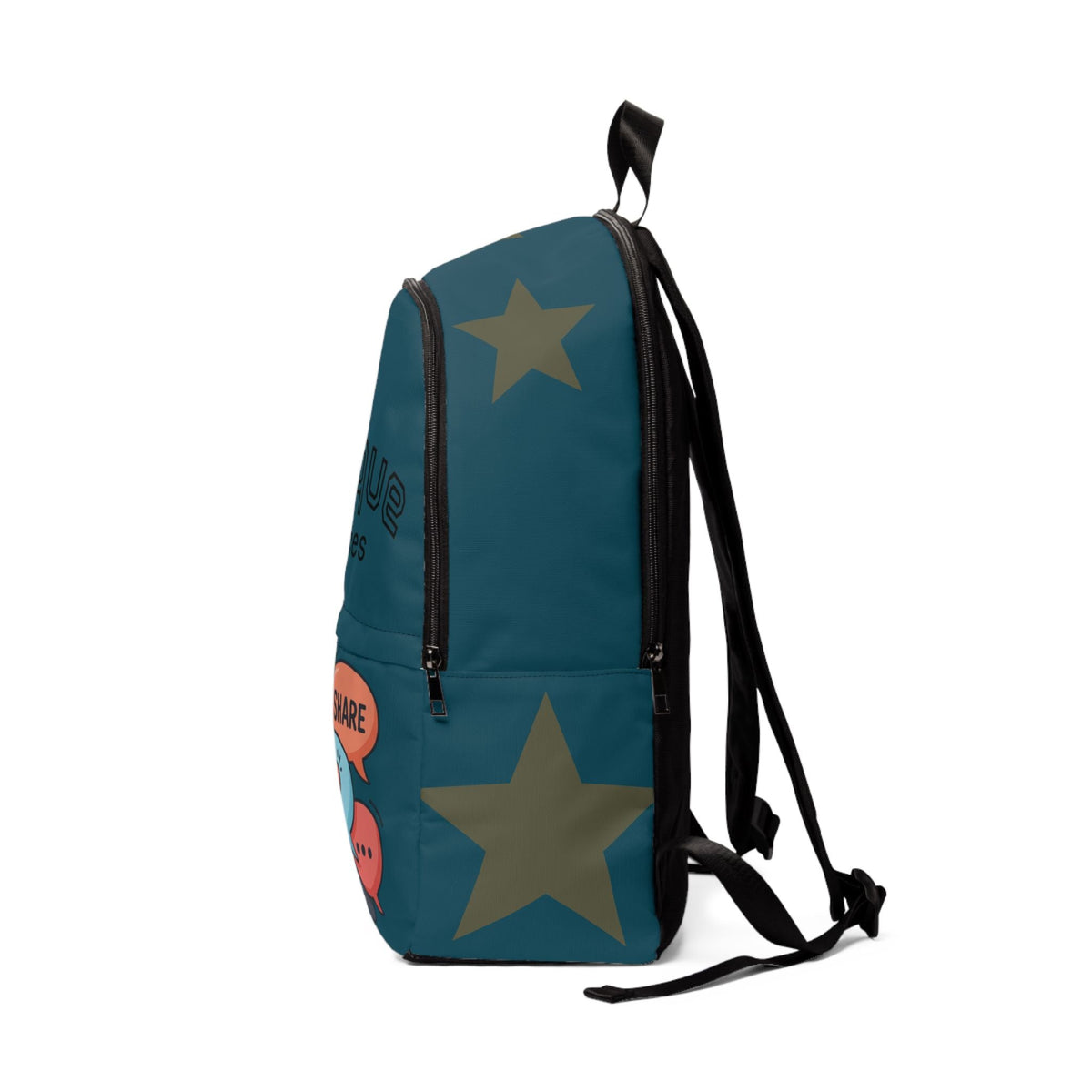 Unique Voices Backpack — 'Share & Speak' Teal Star Print Backpack - Estrella & The Stars