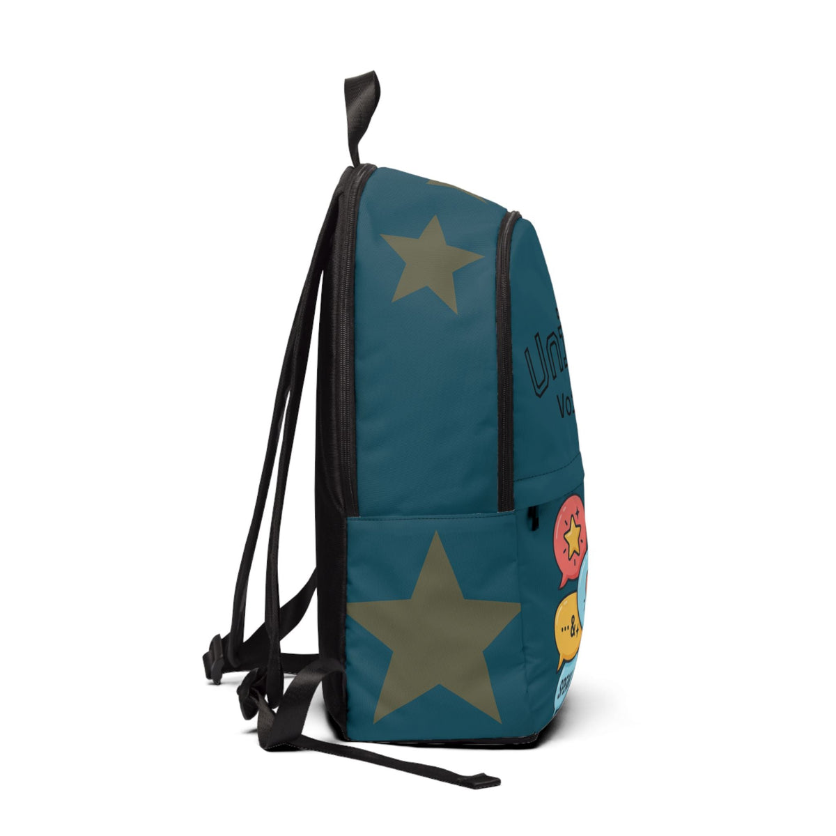 Unique Voices Backpack — 'Share & Speak' Teal Star Print Backpack - Estrella & The Stars