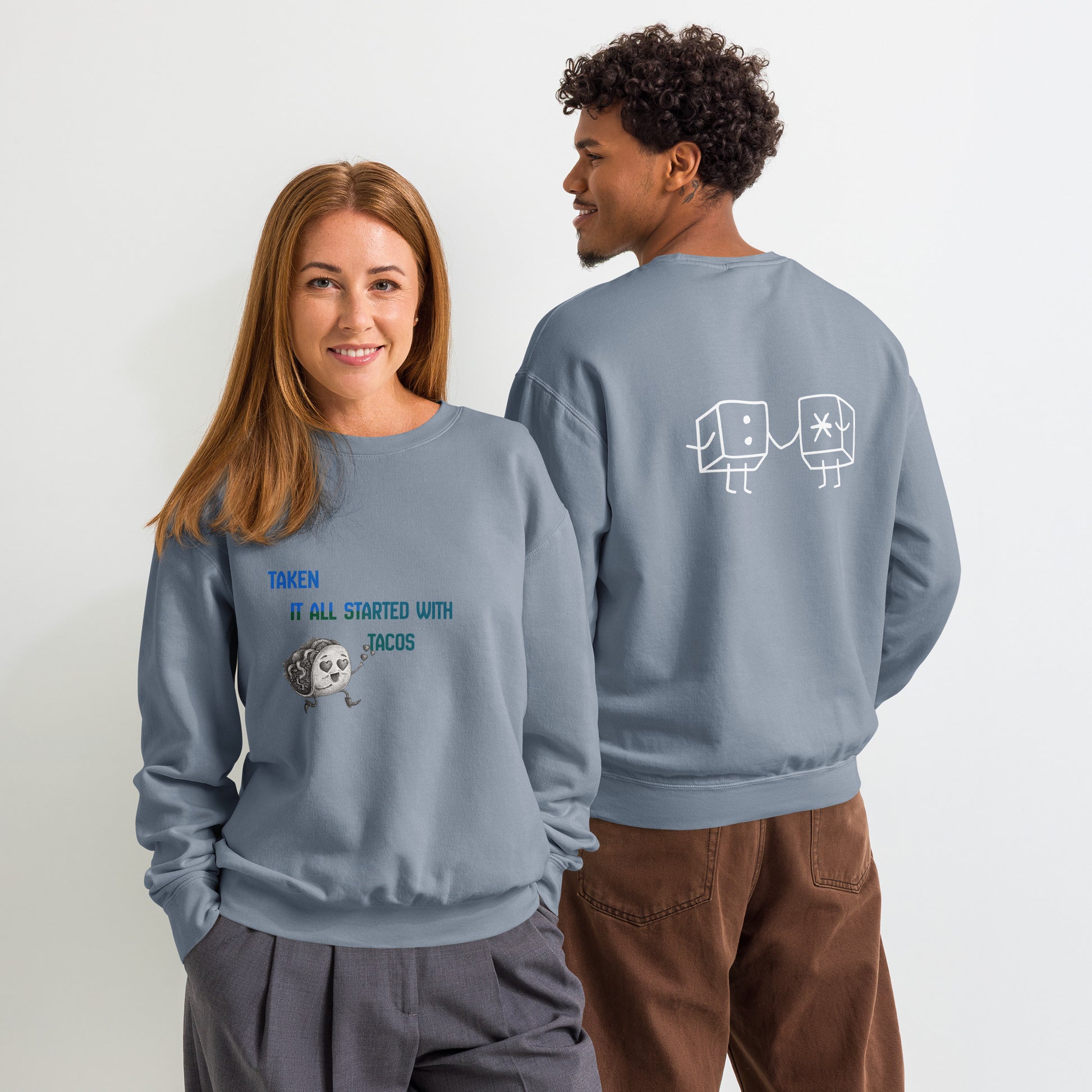 Unisex garment - dyed fleece crewneck sweatshirt - Estrella & The Stars
