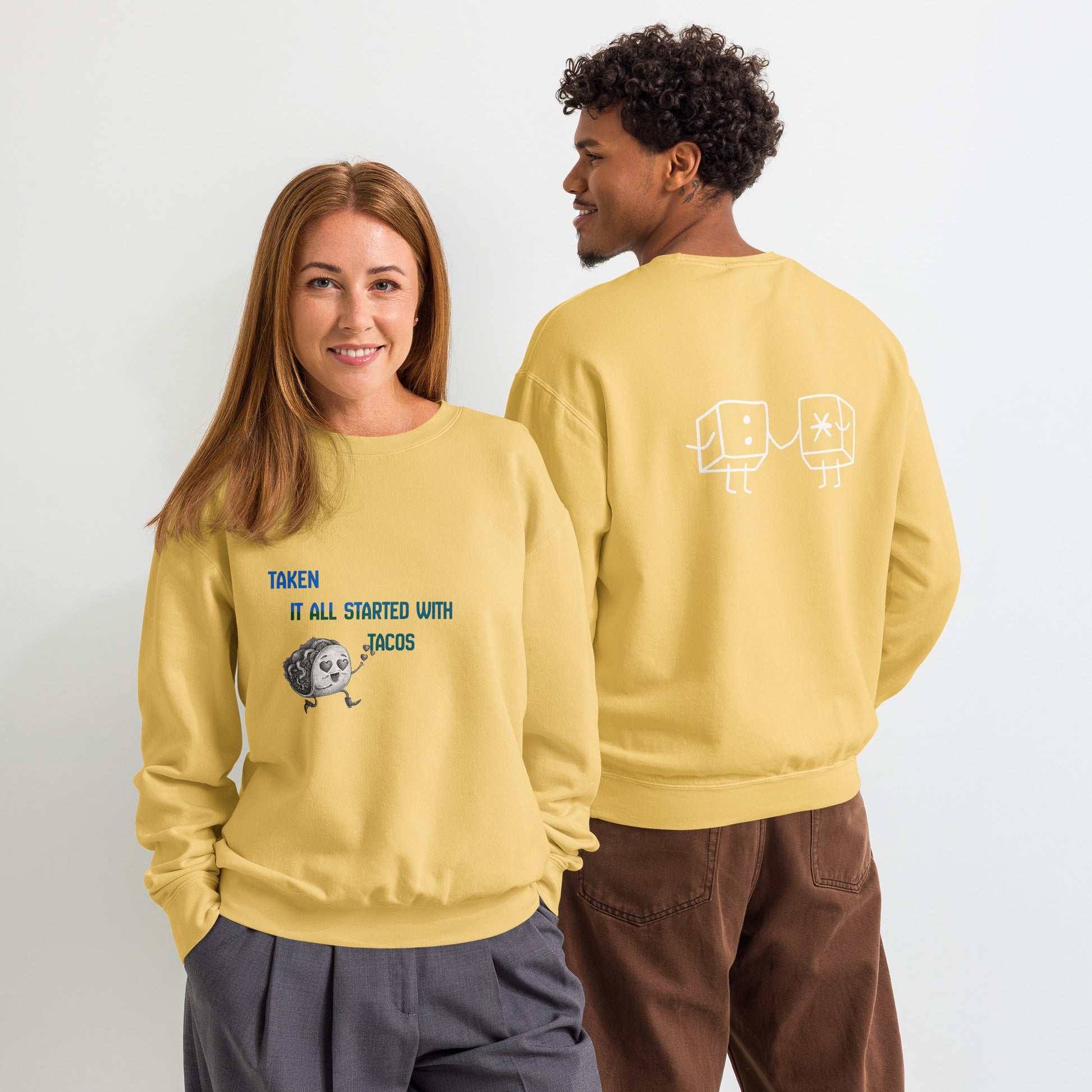 Unisex garment - dyed fleece crewneck sweatshirt - Estrella & The Stars