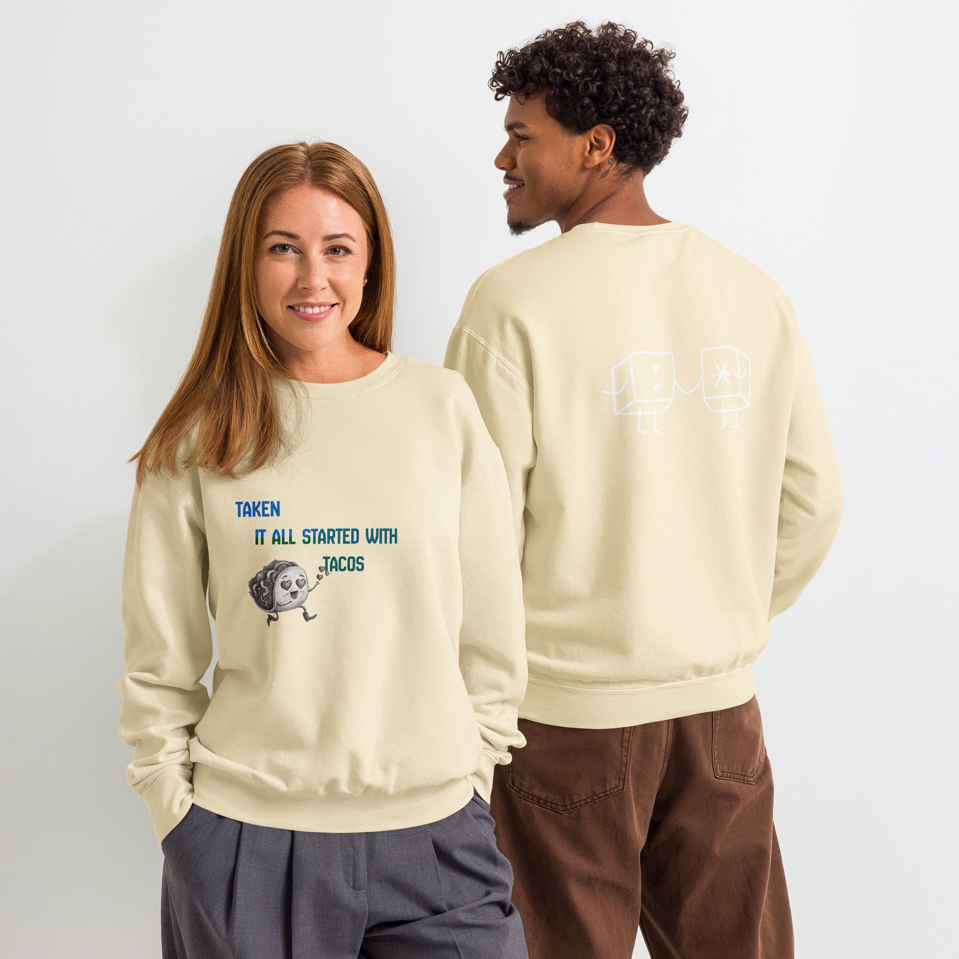 Unisex garment - dyed fleece crewneck sweatshirt - Estrella & The Stars
