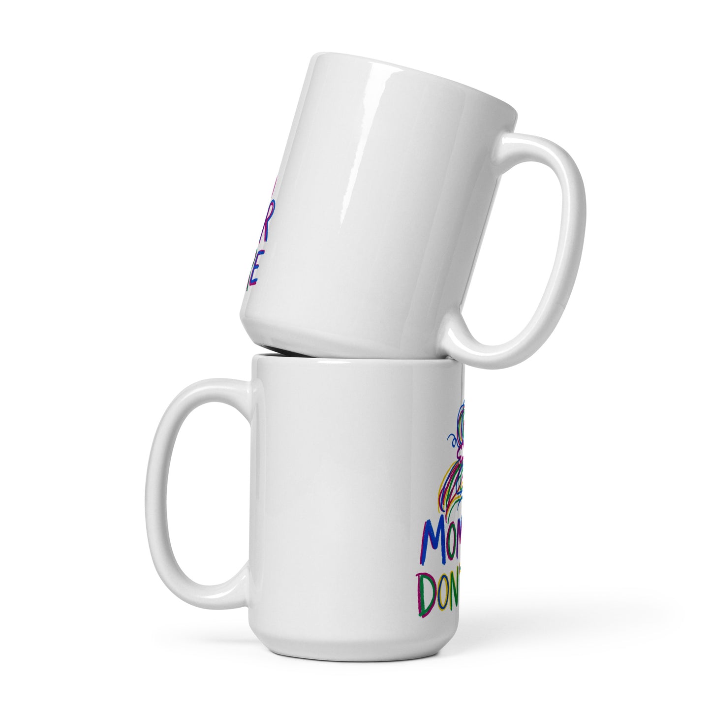 Mom Hair Don't Care Funny Mom Mug – Messy Bun Mom Life Coffee Cup – Cute Mother's Day Gift for Moms - Estrella & The Stars