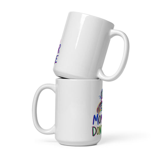 Mom Hair Don't Care Funny Mom Mug – Messy Bun Mom Life Coffee Cup – Cute Mother's Day Gift for Moms - Estrella & The Stars