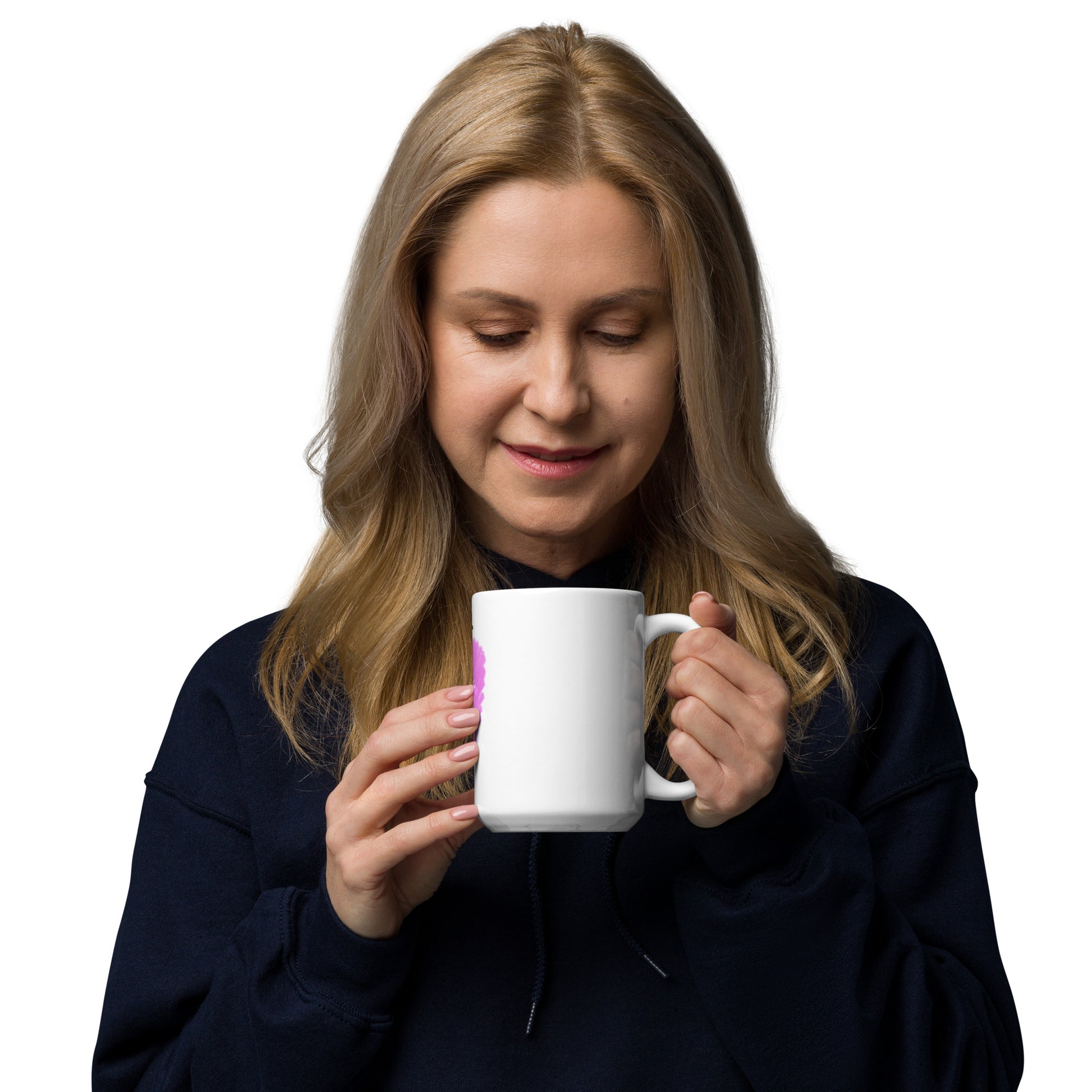 Glossy White Mug: Pure Elegance - Estrella & The Stars