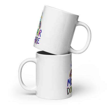 Mom Hair Don't Care Funny Mom Mug – Messy Bun Mom Life Coffee Cup – Cute Mother's Day Gift for Moms - Estrella & The Stars