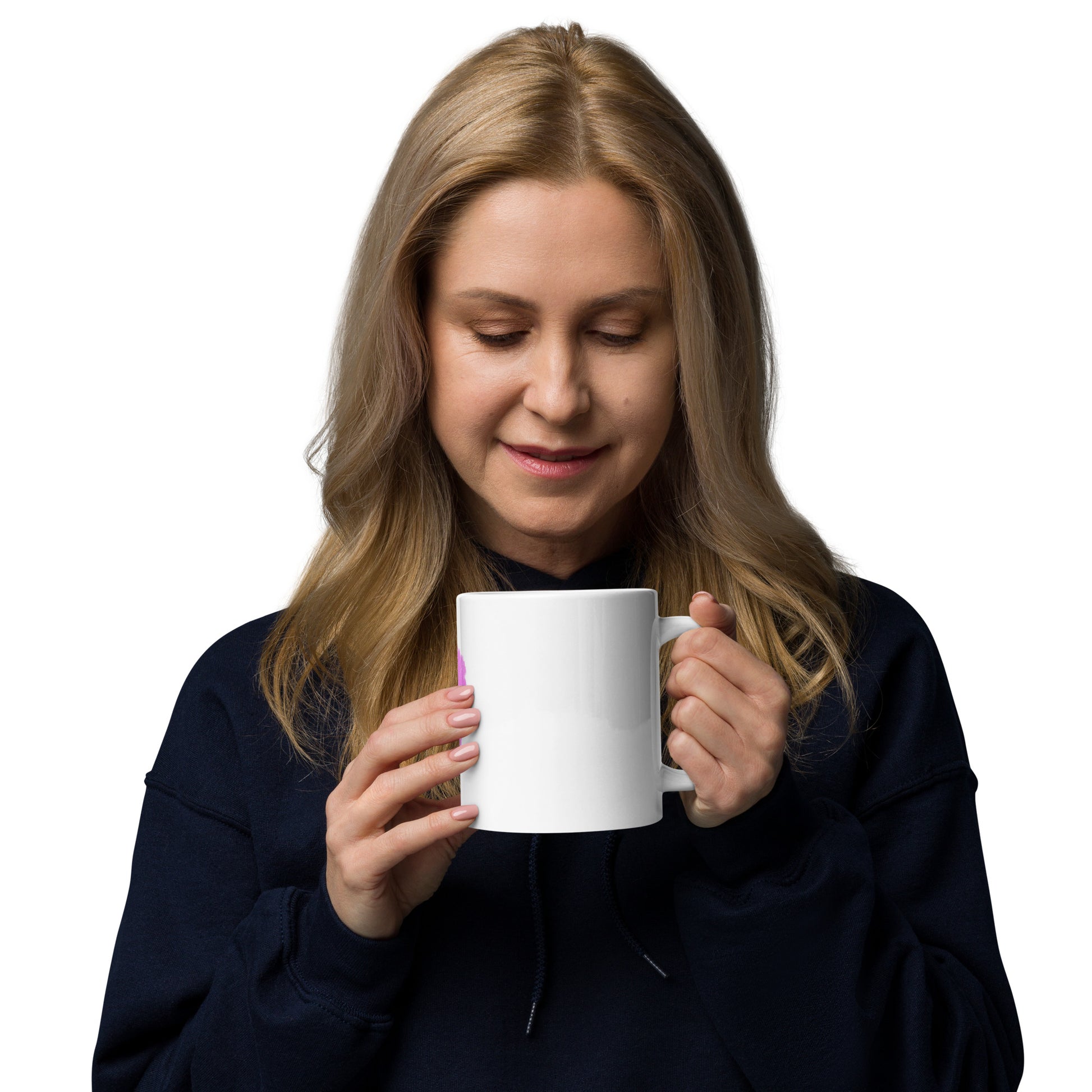 Glossy White Mug: Pure Elegance - Estrella & The Stars
